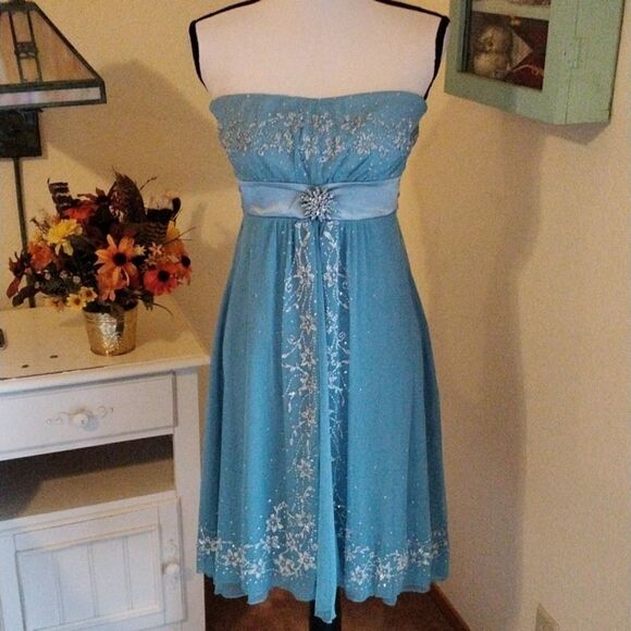 Kitty Strapless Evening Dress.Ethereal Aesthetic - Picture 1 of 12